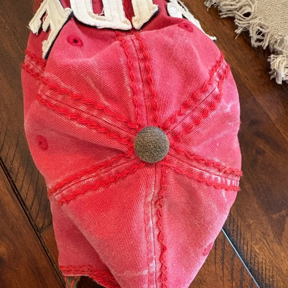 Red and Brown 'RIDE' Cap - Picture 3 of 4